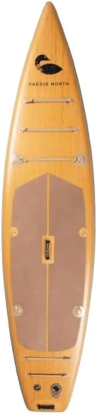 Paddle North Portager Inflatable SUP Includes Pump, Adjustable Paddle, Fin, and Travel Backpack - 11 ft 6 in for All Skill Levels