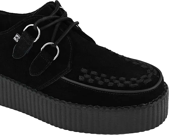 T.U.K. Suede Viva Mondo Creepers Shoes for Women and Men, Lace Up Platform Shoes