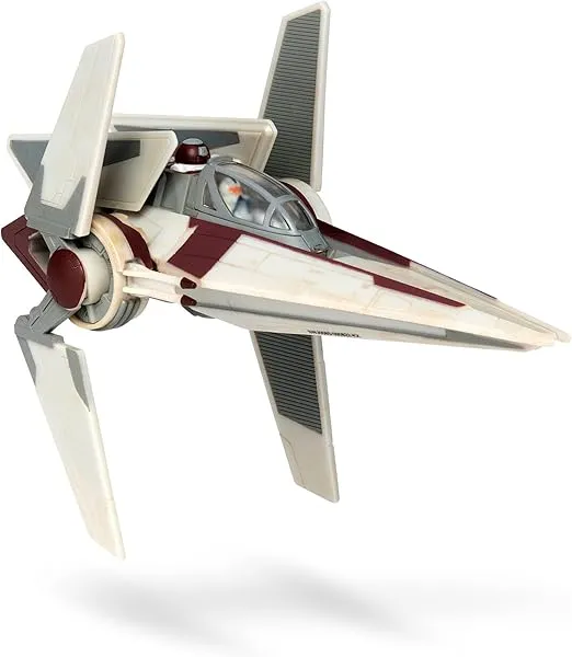 STAR WARS Micro Galaxy Squadron V-Wing Starfighter - 3-Inch Light Armor Class Vehicle with Two 1-Inch Micro Figure Accessories