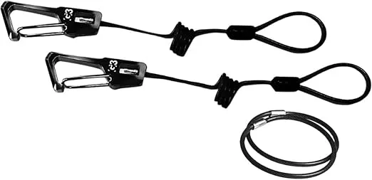 G3 Ski Leash, Coiled, Pair, Black, EA, 8916