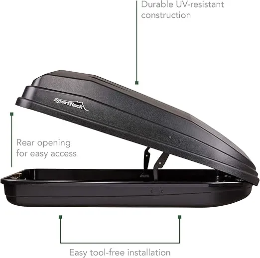 SportRack Vista XL Rear Opening Cargo Box,Black
