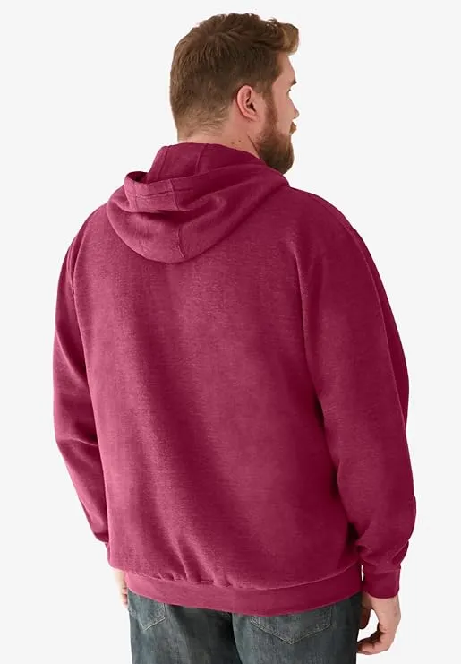 KingSize Men's Big & Tall Fleece Zip-front Hoodie Jacket