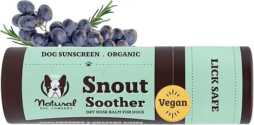 Natural Dog Company Snout Soother Dog Nose Balm for Paws, 2 oz. Stick, Moisturizes & Soothes Dry Cracked Noses, Plant Based Cream