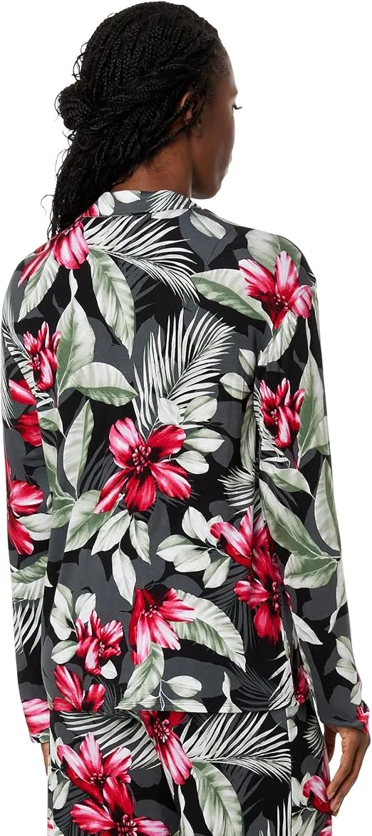 Tommy Bahama Women's Long Sleeve Notch Crop PJ