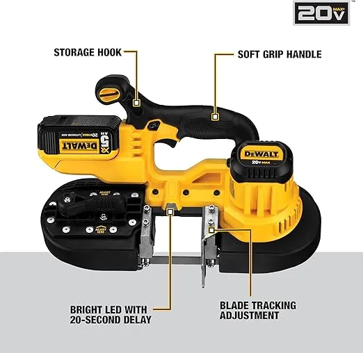 DEWALT 20V MAX Portable Band Saw Kit, Cordless (DCS371P1)