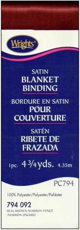 Wrights Brown, 4.75 Yd Satin Blanket Trim