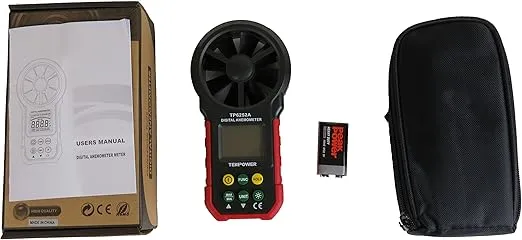 Tekpower TP6252A Digital Anemometer Wind Speed Air Velocity Meter, Air Flow Meter, MS6252A,HYELEC 6252A