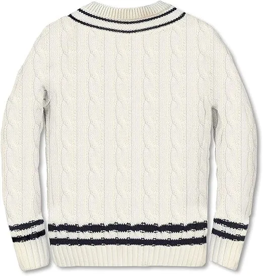 Gioberti Kids and Boys 100% Cotton V-Neck Cable Knit Sweater
