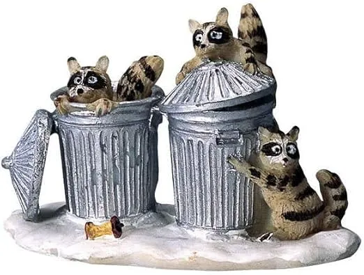 Lemax Village Collection Racoon Trash Bandits #42878