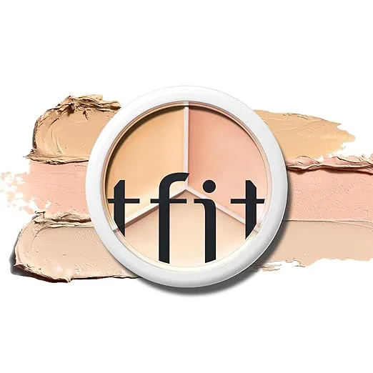 Cover Up Pro Concealer Palette - 3-in-1 Full Coverage Color Correcting Cream (Hydrating, 0.52 Oz) for Dark Circles, Spots, Puffiness (03 Cool, 0.52 Oz)