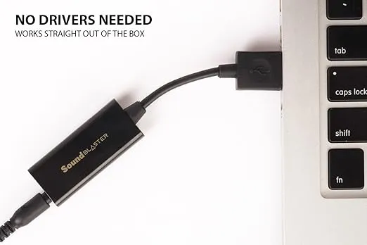 Creative Labs Sound Blaster Play! 3 External USB Sound Adapter for Windows and Mac. Plug and Play (No Drivers Required). Upgrade to 24-Bit 96Khz Playback