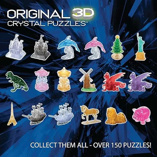 BePuzzled | Windmill Deluxe Original 3D Crystal Puzzle, Ages 12 and Up