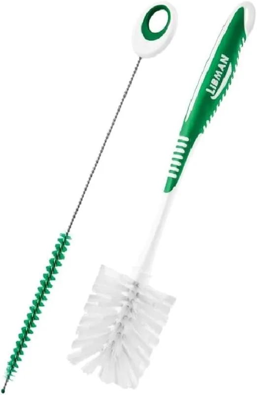 Libman 2.5 in. W Soft Bristle 6 in. Plastic/Rubber Handle Bottle and Straw Brush Set