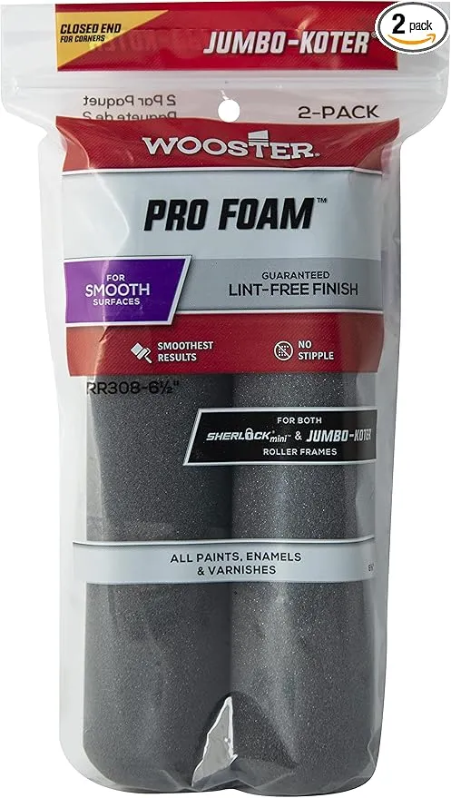 Wooster 5, 6 1/2-Inch RR308-6 1/2 Pro Foam, Color