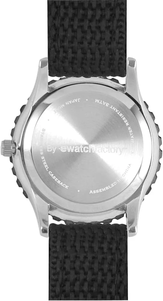 Kids' Bezel Stainless Steel Time Teacher Analog Nylon Strap Watch