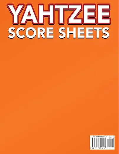 Yahtzee Score Sheets: 100 Large Score Pads for Scorekeeping | 8.5" x 11” Yahtzee Score Cards (Yahtzee Dice Board Game Book)