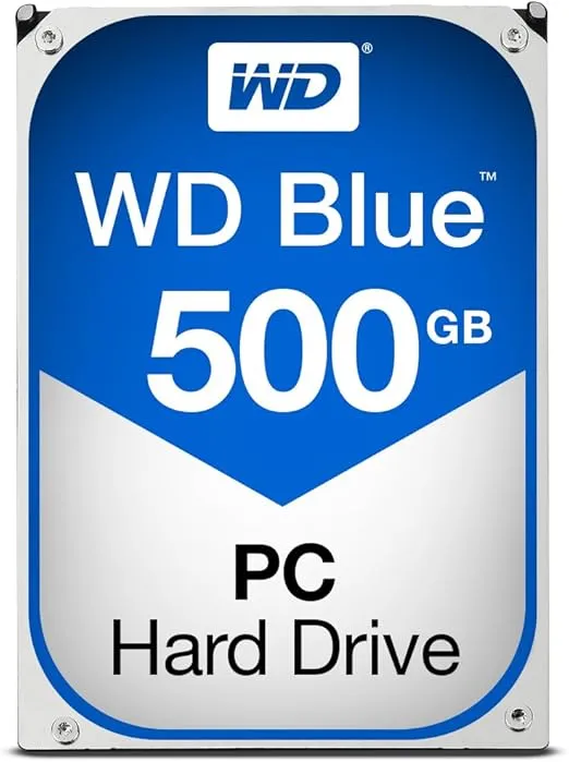 WD Blue 500GB Desktop Hard Disk Drive - 7200 RPM Class SATA 6Gb/s 32MB Cache 3.5 Inch - WD5000AZLX