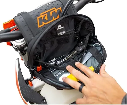 TUSK Motorcycle Handlebar Bag Universal Mounting Compatible with Cruisers, Mountain Bikes, E-Bikes, Surron and Dirt Bikes