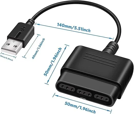 vienon PS2 Controller to USB Adapter Converter, 2 Pack Compatible with PS1/PS2 Controller Gamepad to PS3/PC Controller No Need Driver