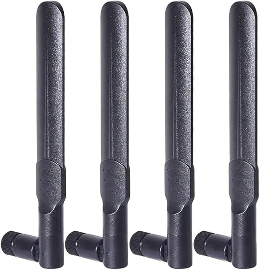Bingfu Dual Band WiFi 2.4GHz 5GHz 5.8GHz 8dBi MIMO RP-SMA Male Antenna (4-Pack) for WiFi Router Wireless Network Card USB Adapter Security IP Camera Video Surveillance Monitor