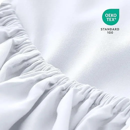 Bare Home 2-Pack Fitted Bottom Sheets Queen - Premium 1800 Ultra-Soft Wrinkle Resistant Microfiber - Deep Pocket (Queen, White)