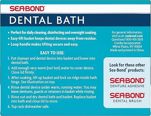 Sea Bond Denture Bath, Colors May Vary