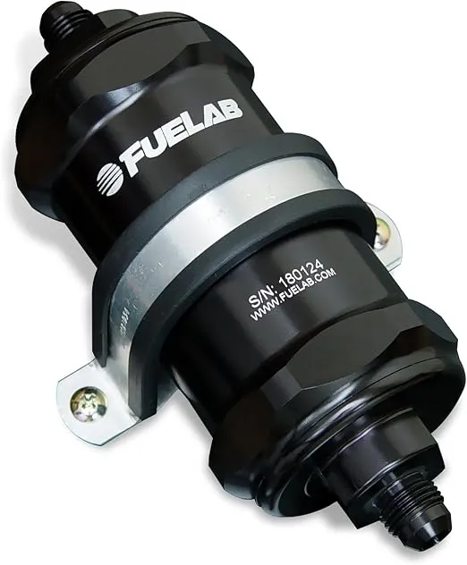 818011 Black 10 Micron Standard Length In-Line Fuel Filter,Small