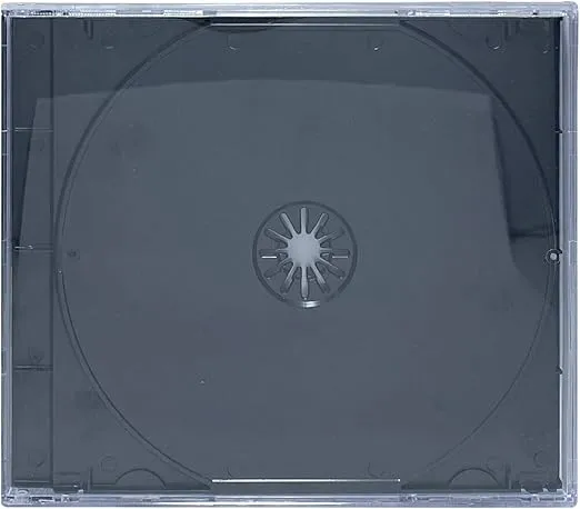 Protect Your Music Collection Assembled CD Jewel Cases with Black Tray - 10.4 mm Standard Size, Premium Quality (Black) (Pack of 200)