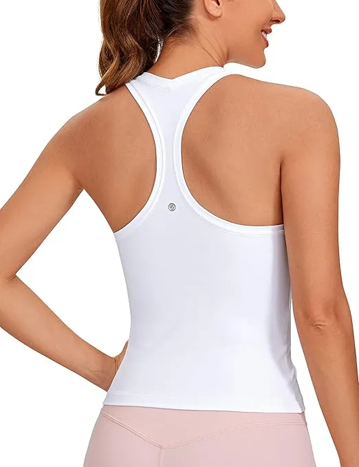 CRZ YOGA Butterluxe Racerback Workout Tank Tops for Women Sleeveless Gym Tops Athletic Yoga Shirts Camisole