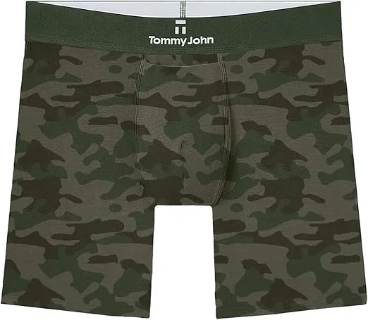 Tommy John Men’s Boxer Briefs 6” Underwear - Second Skin Boxers with 6" Inseam