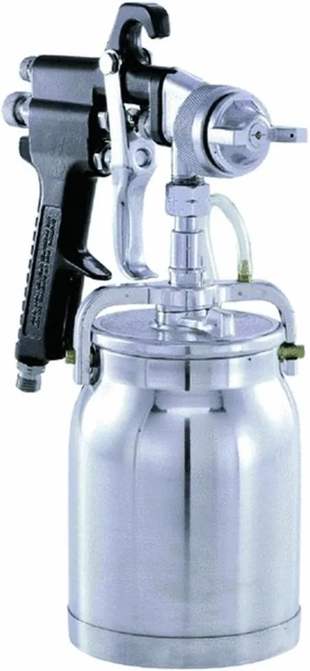 General Purpose Paint Sprayer Gun - Pattern and Fluid Control handheld Sprayer w/ 32-ounce Anti-Drip Canister (Campbell Hausfeld DH650001AV)