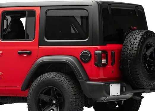 RedRock Fuel Filler Door Cover; Matte Black Compatible For 18-24 Jeep Wrangler JL