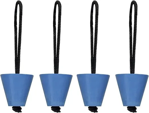Pack of 4 Universal Kayak Scupper Plug Kit,Fit: Hobie Kayaks, Native Kayaks, Wilderness Systems Kayaks, Feelfree Kayaks, Perception Kayaks, Old Town Kayaks, Plus All Other Major Brands (Sky Blue)