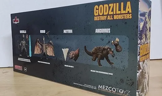 MEZCO TOYS 5 Points XL Godzilla Destroy All Monsters RD1 Box Set