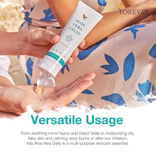 Forever Living - Forever Aloe Vera Gelly - Pure Aloe Gel - Soothes, Moisturizes, and Conditions - Vegan, Vegetarian, Gluten-Free - 4 fl oz. (2 Pack)