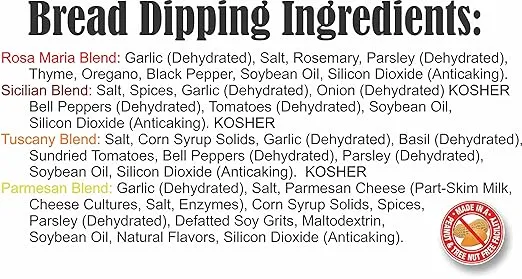 Bread Dipping Seasonings - Dean Jacob's 4 Spice Variety Pack