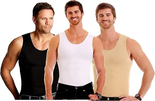 Insta Slim ISPRO Slimming Muscle Tank Top Shapewear Compression Shirt for Men (Made in The USA)