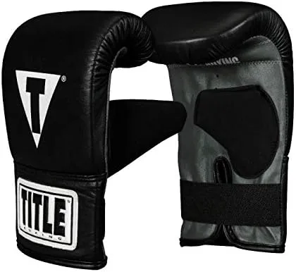 Title Boxing Pro Leather Bag Mitts 3.0, Black, Regular