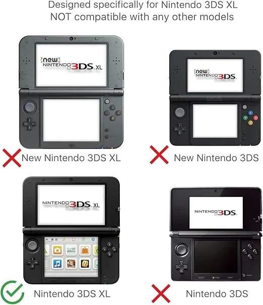 TNP 3DS XL Case - Ultra Clear Crystal Transparent Hard Shell Protective Case Cover Skin Accessory Compatible with Nintendo 3DS XL LL