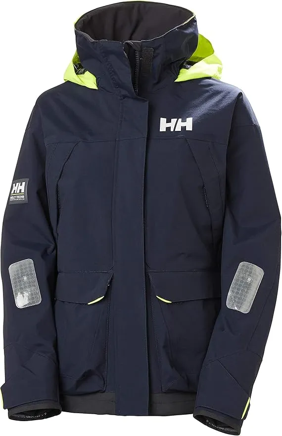 Helly-Hansen Pier 3.0 Waterproof Jackets for Women Featuring Windproof Sailing Fabric and Packable Neon Yellow Hood