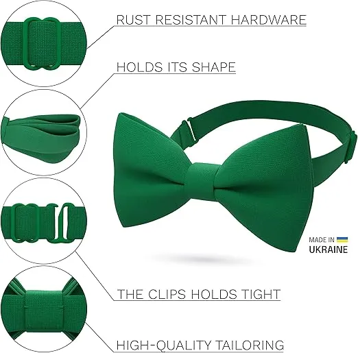Bow Tie House TM, Mens Bow Ties for any Age Pre-tied Men Bowtie clip on Design for Adults