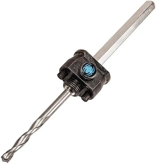 Spyder 1/2in Hex 10 High Speed Steel Hole Saw Arbor - For Wood, Plastic, Metal.