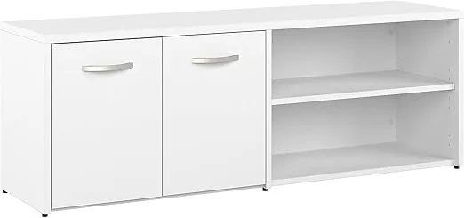 Bush Business Furniture HYS160WH-Z Hybrid 21-Inch Low Storage Cabinet with Doors and 6 Shelves, White