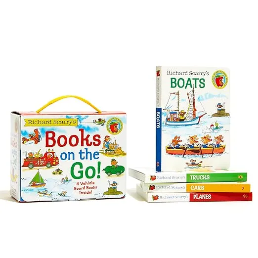 Richard Scarry's Books on the Go: 4 Board Books
