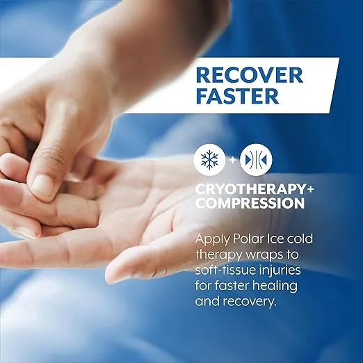 Brownmed - Polar Ice Finger Sleeve - Finger Compression Sleeve for Joint Stiffness, Sprained Fingers & Sport Injuries - Finger Ice Pack Sleeve for Finger Support