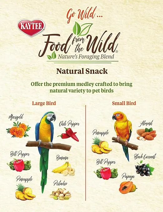 Kaytee Food From The Wild Natural Snack Food Treats For Pet Birds, 3 oz.