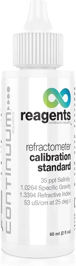 Continuum Reagents Refractometer Calibration Standard – Seawater Reference for Calibration of Density Measuring Equipment, 60 ml