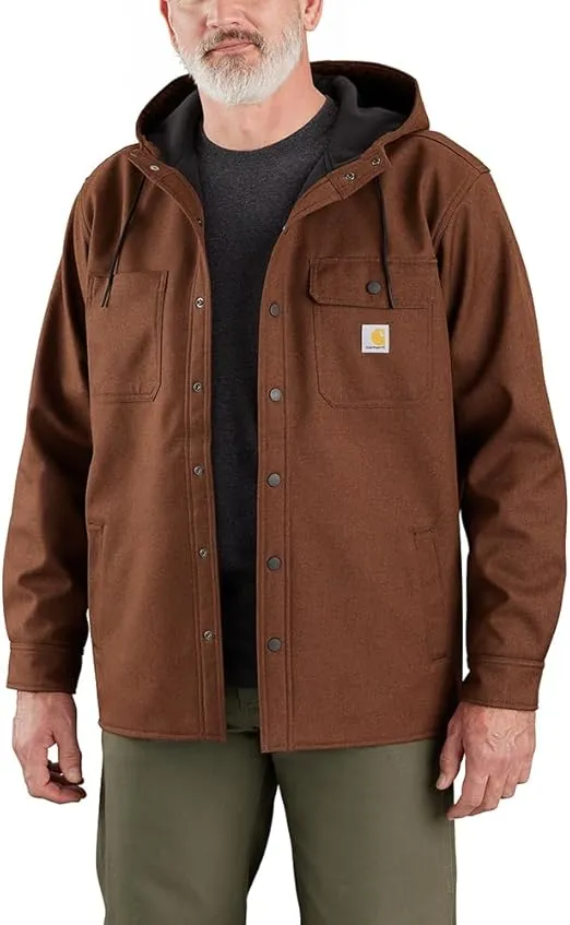 Carhartt Men's Rain Defender Relaxed Fit Heavyweight Hooded Shirt Jacket