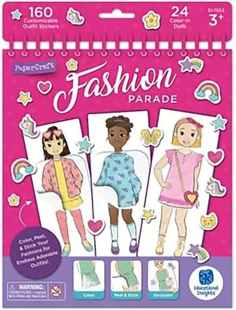 Educational Insights PaperCraft Fashion Parade, Paper Dolls, Fashion Boutique Toy, Ages 3+