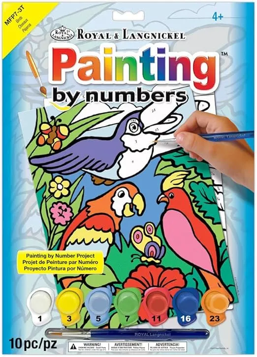 Royal Brush My First Paint by Number Kit, 8.75 by 11.375-Inch, Birds (MFP-7)
